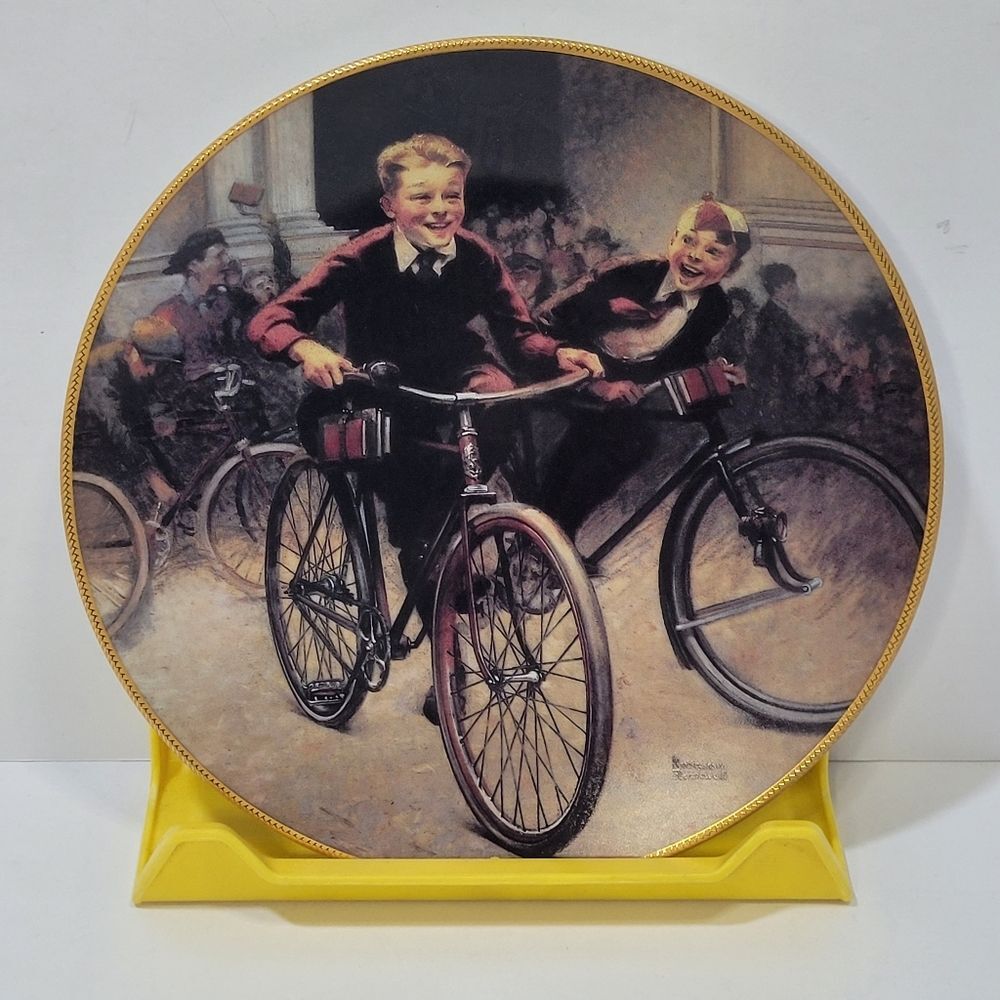 1991 Norman Rockwell Schools Out Decorative Plate